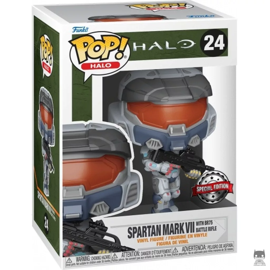 Figurine Funko POP Spartan Mark VII avec BR75 Battle Rifle avec boîte