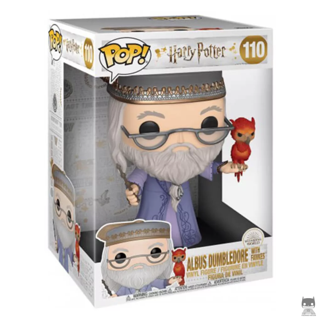 Figurine Funko POP Albus Dumbledore avec Fumseck (Supersized 10'') avec boîte