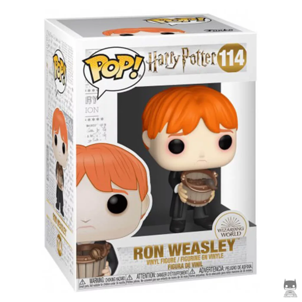 Figurine Funko POP Ron vomissant des limaces dans un sceau avec boîte