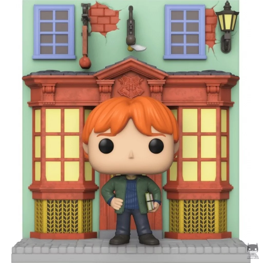 Figurine Funko POP Ron Weasley devant le Magasin d'accessoires de Quidditch (Chemin de Traverse) (Harry Potter)