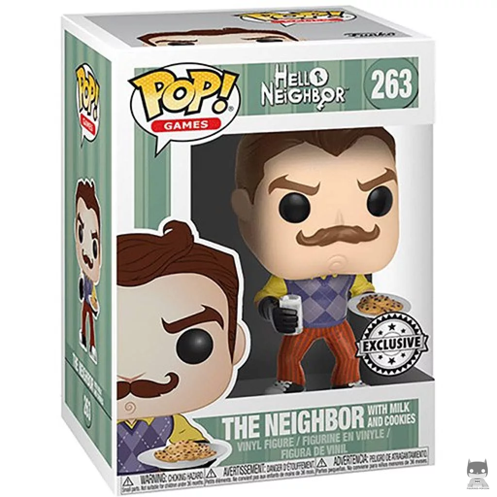 Figurine Funko POP Le Voisin avec lait & cookies avec boîte