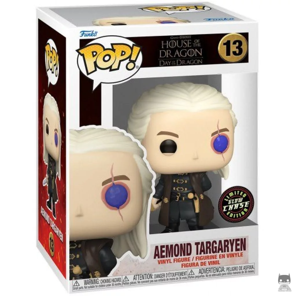 Figurine Funko POP Aemond Targaryen (Chase & Glow in the Dark) avec boîte