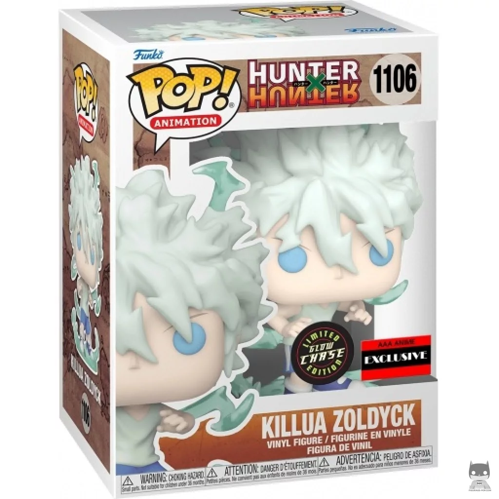 Figurine Funko POP Kirua Zoldyck (Chase & Glow in the Dark) avec boîte
