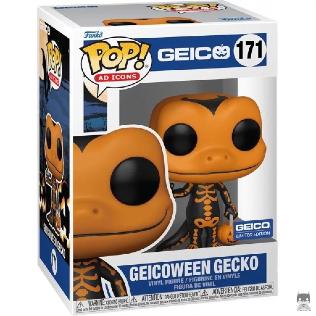 Figurine Funko POP Geicoween Gecko (Orange) avec boîte