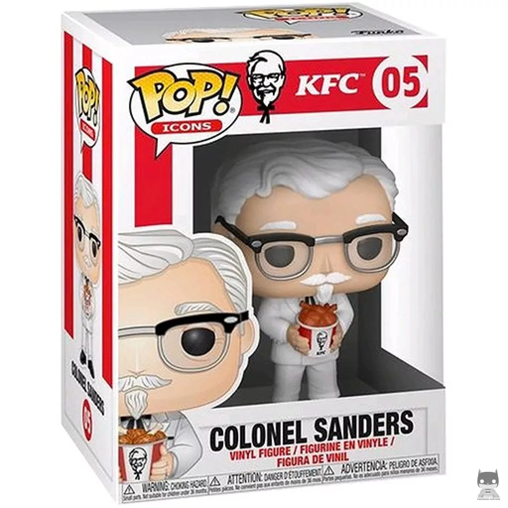 Figurine Funko POP Colonel Sanders (Seau de Poulet) avec boîte