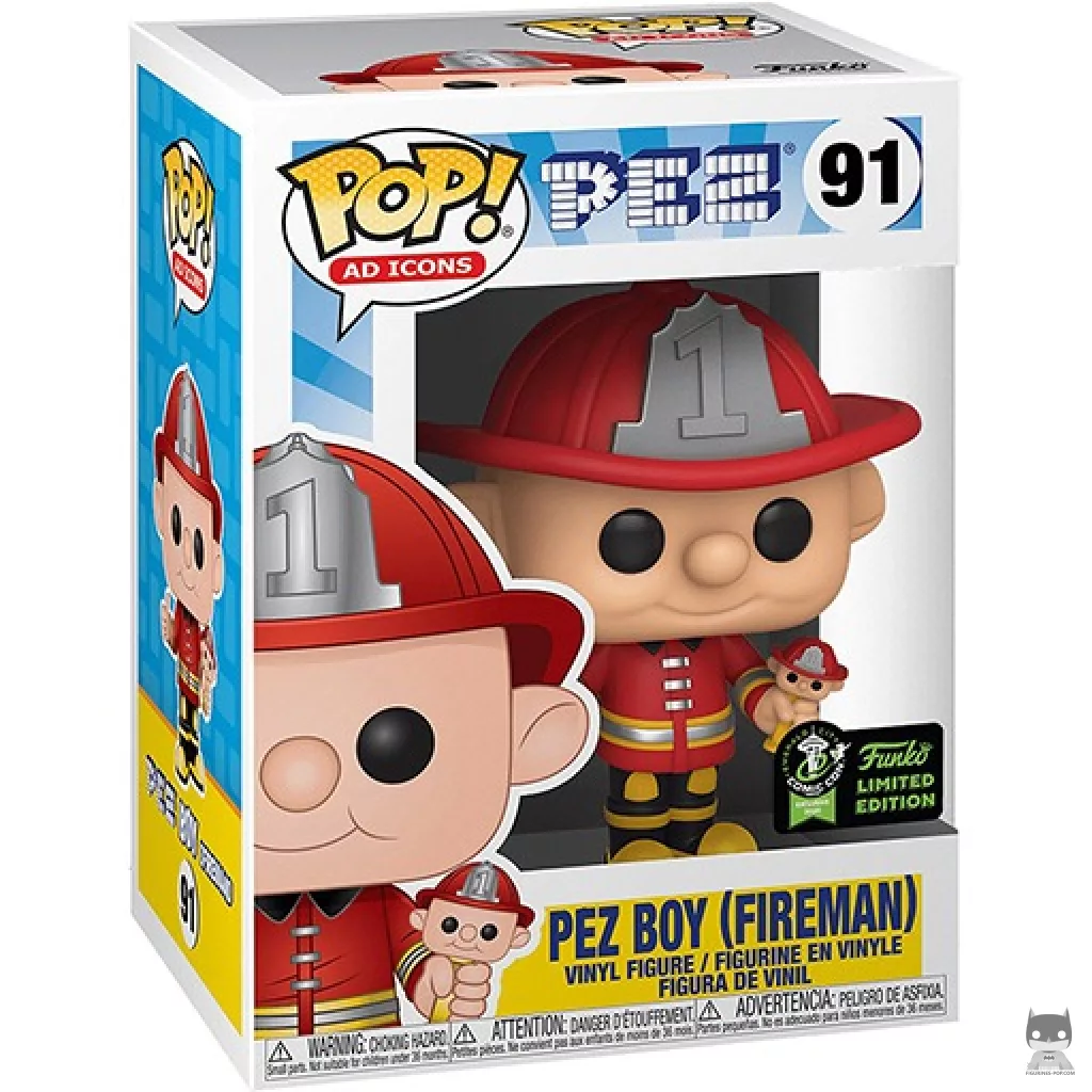 Figurine Funko POP Pez Boy (Pompier) avec boîte