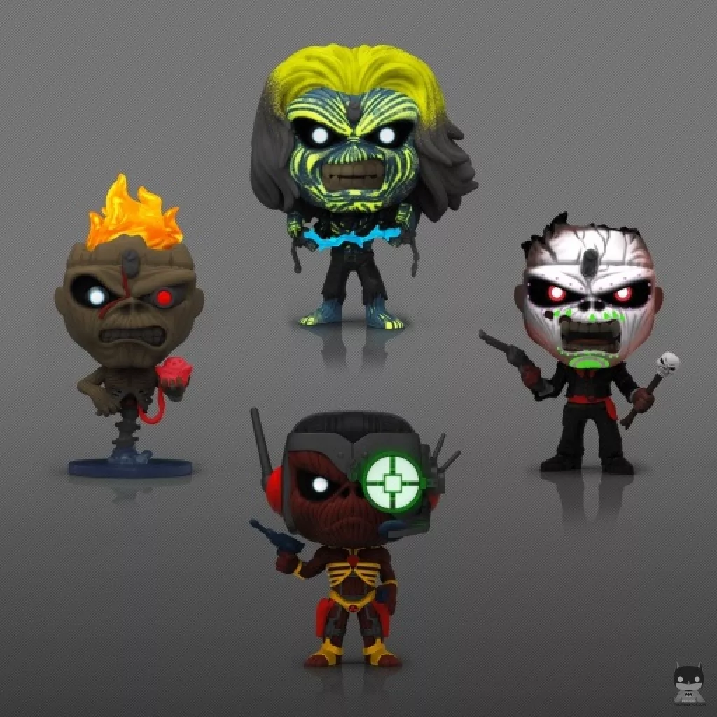 Figurine Funko POP Live After Death, Seventh Son, Night Of The Dead & Somewhere In The Eddie (Glow in the Dark) (Iron Maiden)