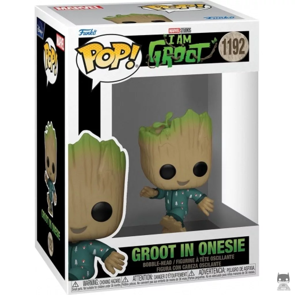 Figurine Funko POP Groot en Grenouillère dansant avec boîte