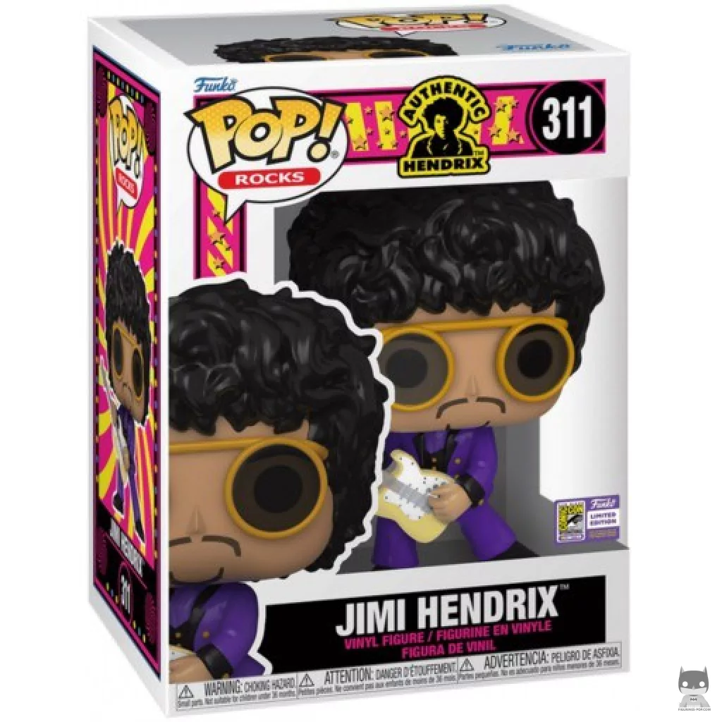 Figurine Funko POP Jimi Hendrix en Costume Violet avec boîte