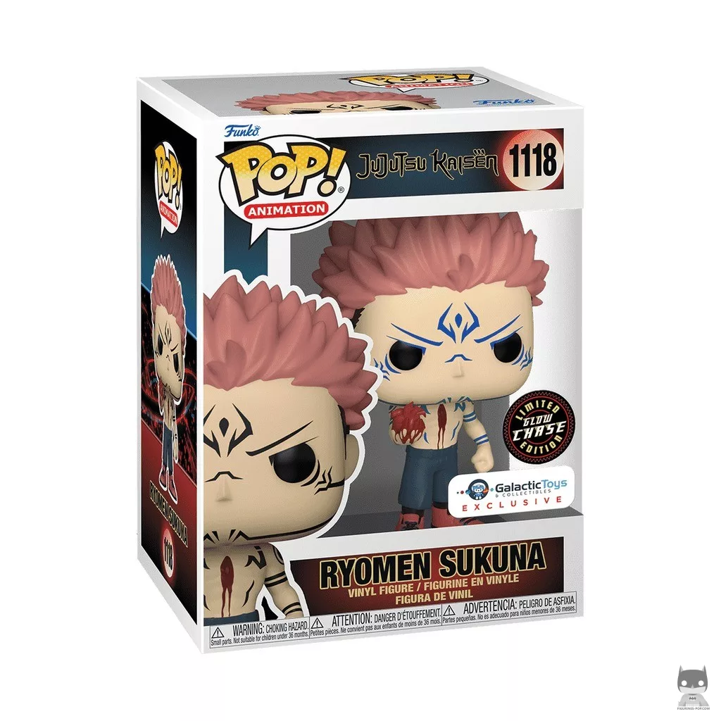 Figurine Funko POP Sukuna avec Coeur (Chase & Glow in the Dark) avec boîte