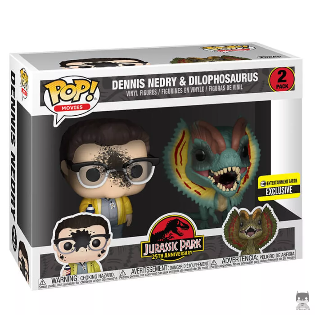 Figurine Funko POP Dennis Nedry & Dilophosaurus avec boîte