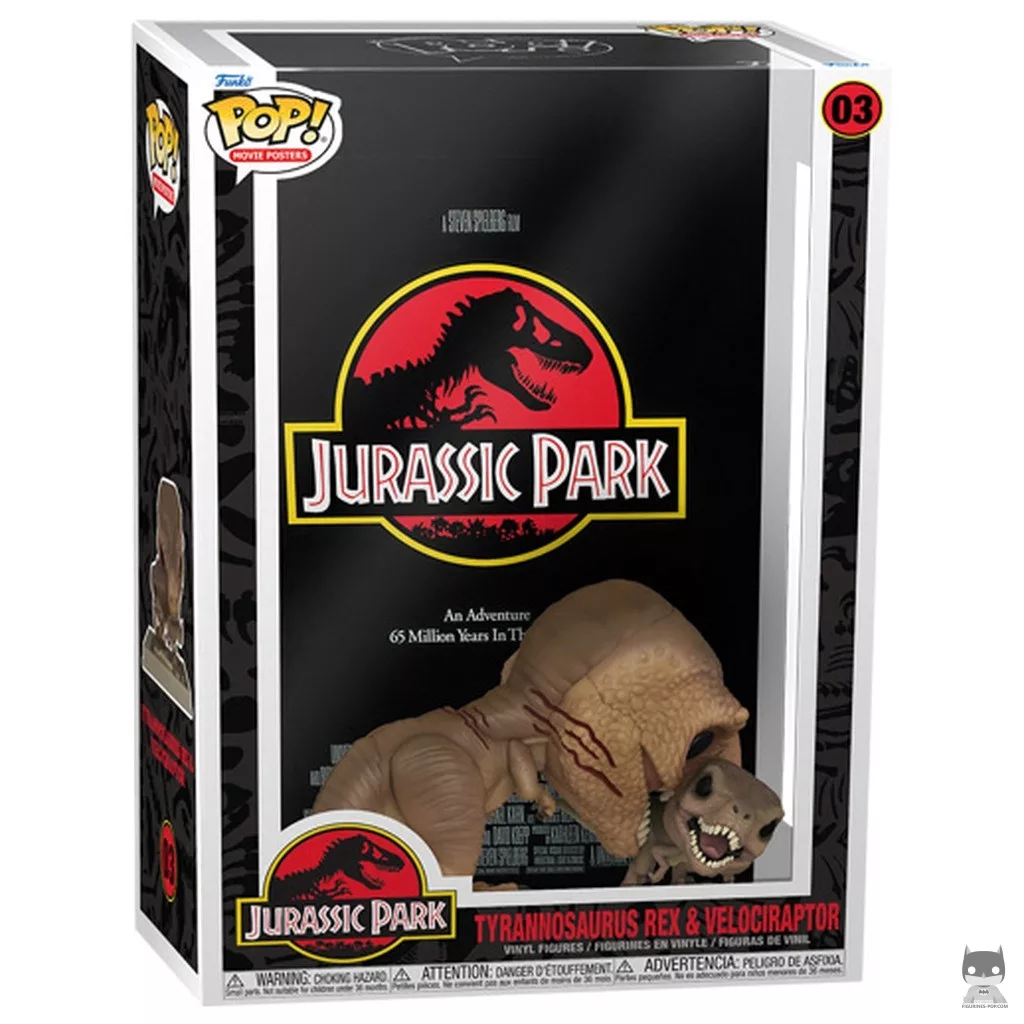 Figurine Funko POP Tyrannosaurus Rex & Velociraptor avec boîte