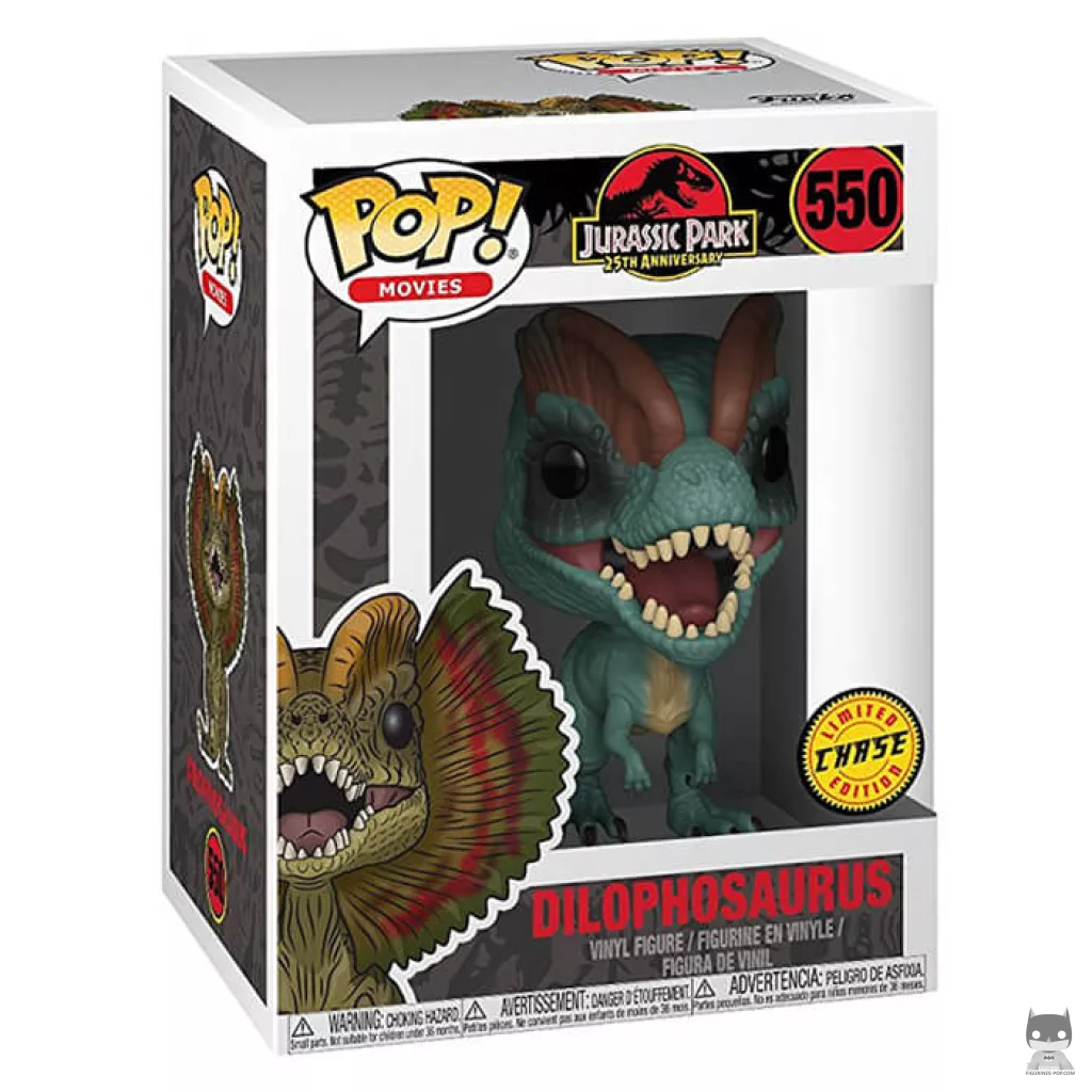 Figurine Funko POP Dilophosaurus (sans collerette) (Chase) avec boîte