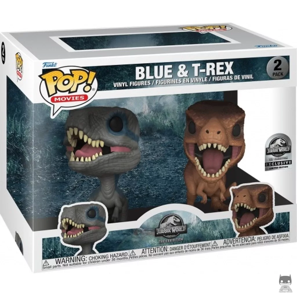Figurine Funko POP Blue & T-Rex avec boîte