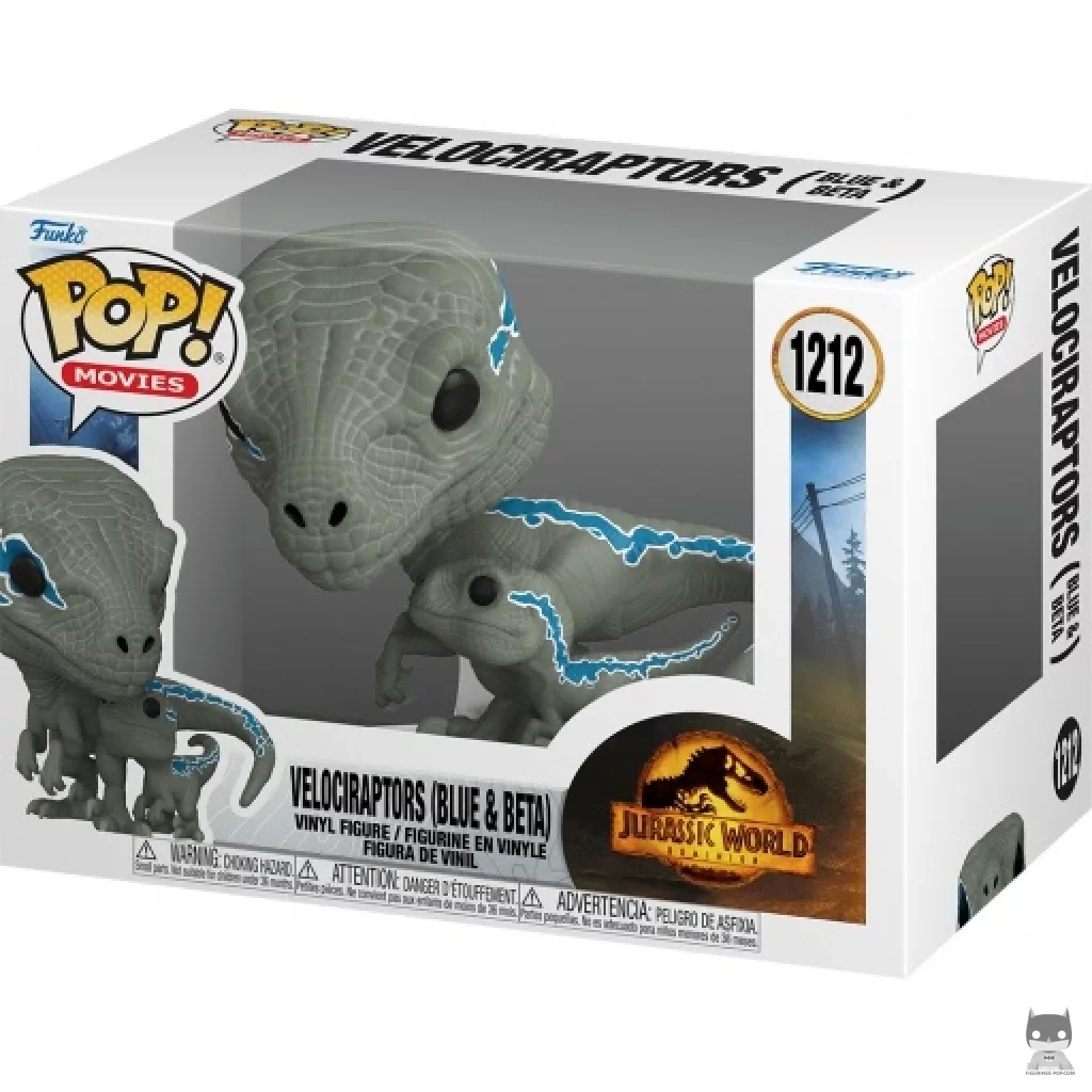 Figurine Funko POP Velociraptors (Blue & Beta) avec boîte