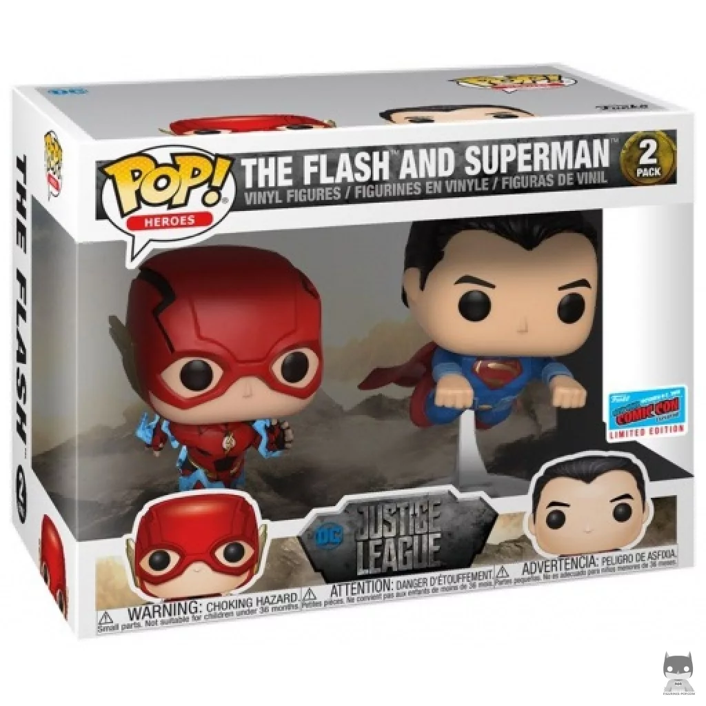 Figurine Funko POP Flash & Superman Course avec boîte