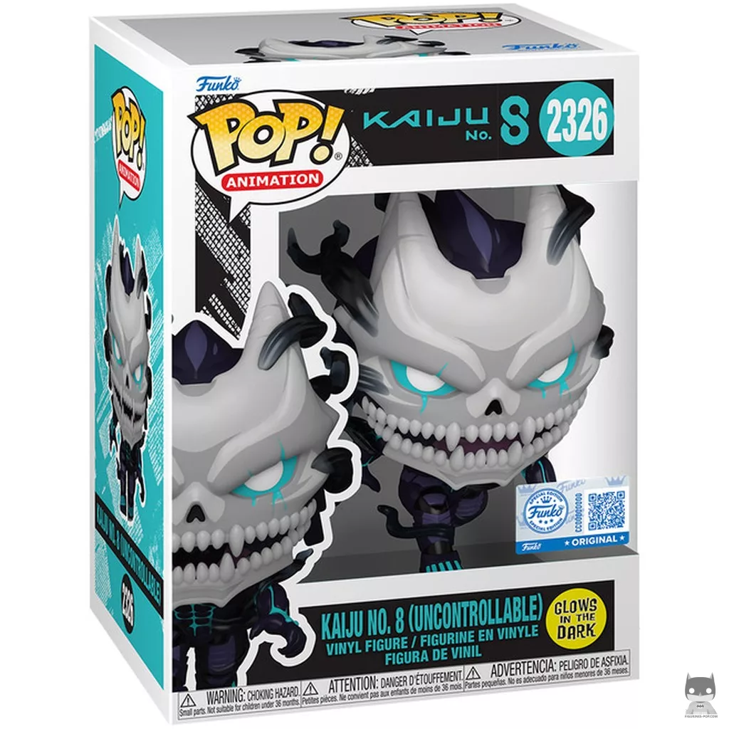 Figurine Funko POP Kaiju No. 8 (incontrôlable) (Glow in the Dark) avec boîte