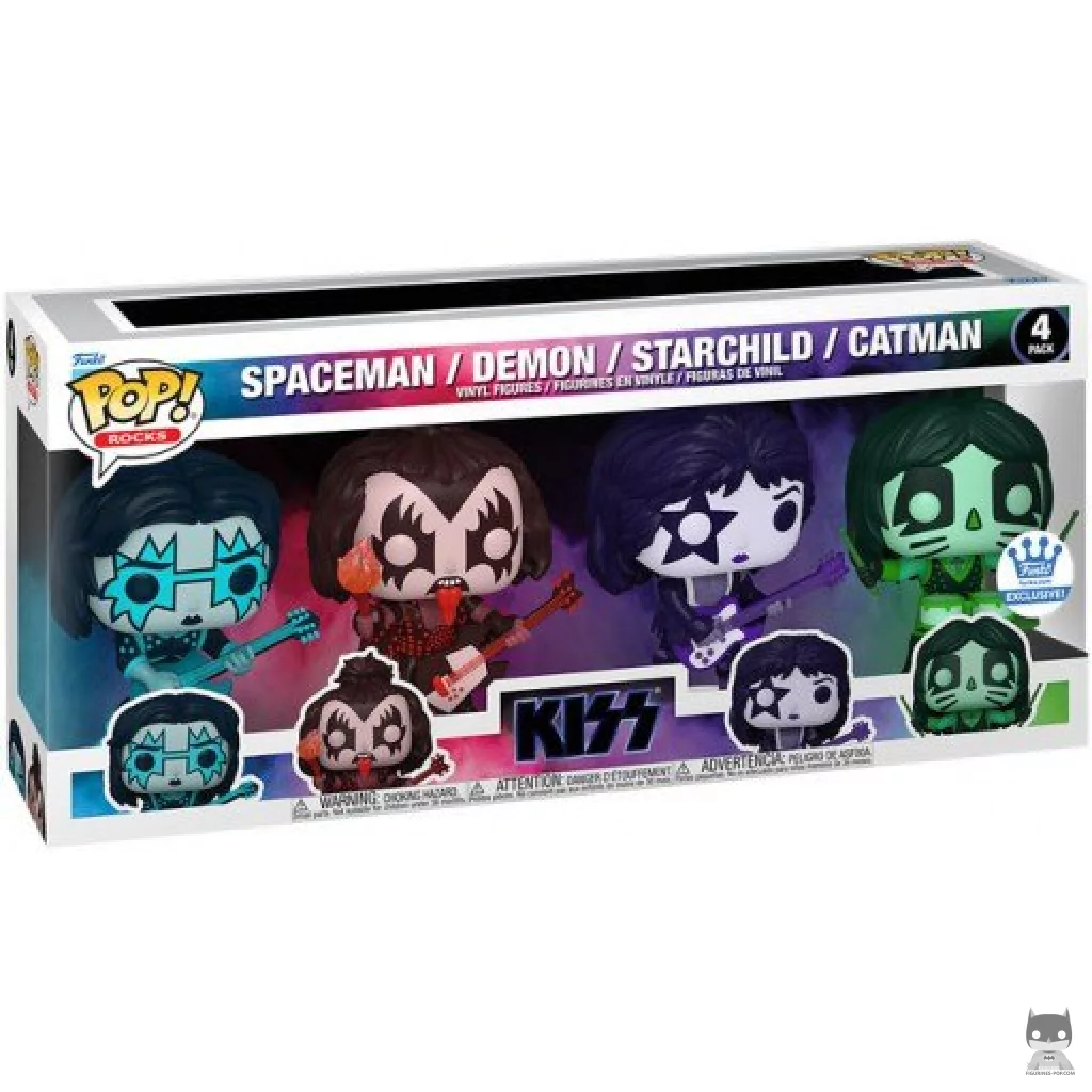 Figurine Funko POP Spaceman, Demon, Starchild & Catman avec boîte