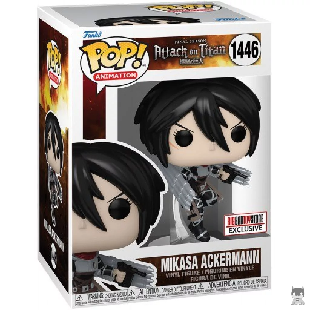 Figurine Funko POP Mikasa Ackermann (Metallic) avec boîte