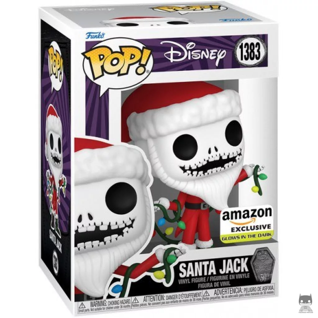 Figurine Funko POP Jack en Père Noël (Glow in the Dark) avec boîte