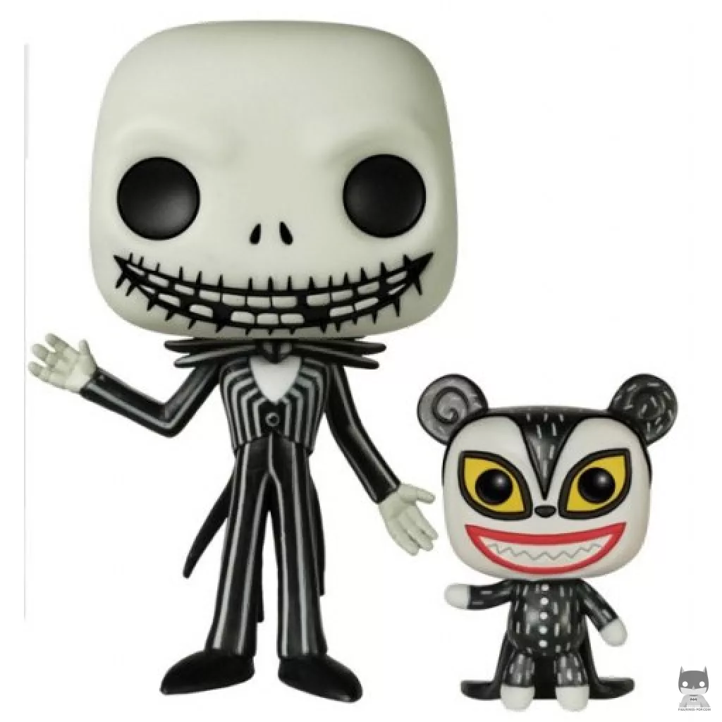 Figurine Funko POP Jack Skellington avec le Vampire Teddy (L'Etrange Noël de M. Jack)