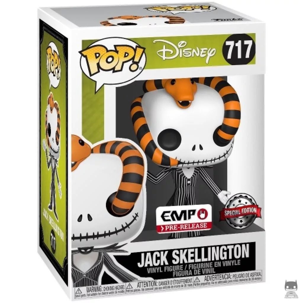 Figurine Funko POP Jack Skellington avec serpent avec boîte
