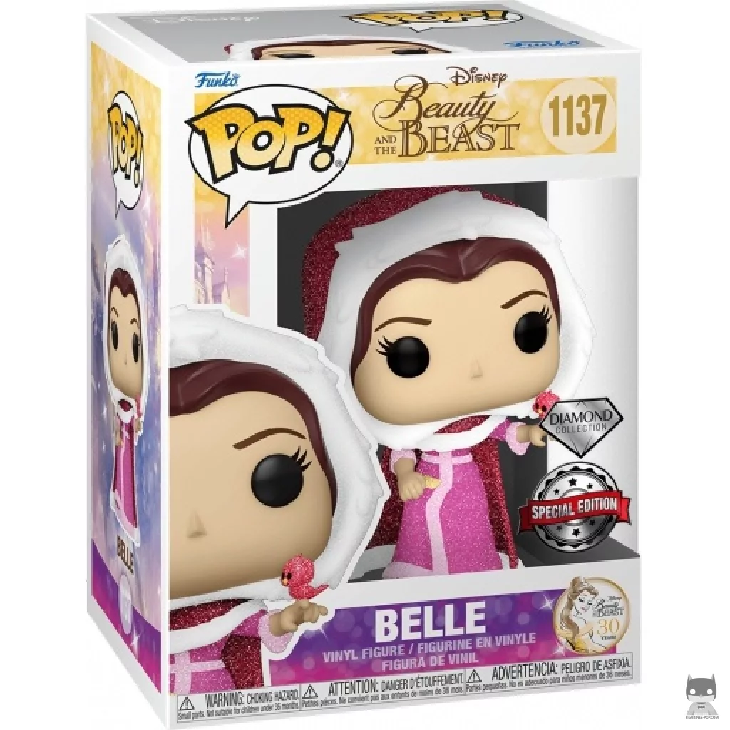 Figurine Funko POP Belle avec Oiseau (Diamond Glitter) avec boîte