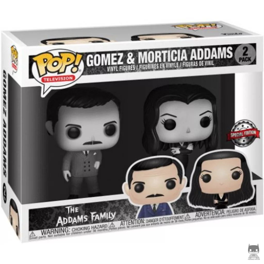 Figurine Funko POP Gomez & Morticia Addams avec boîte