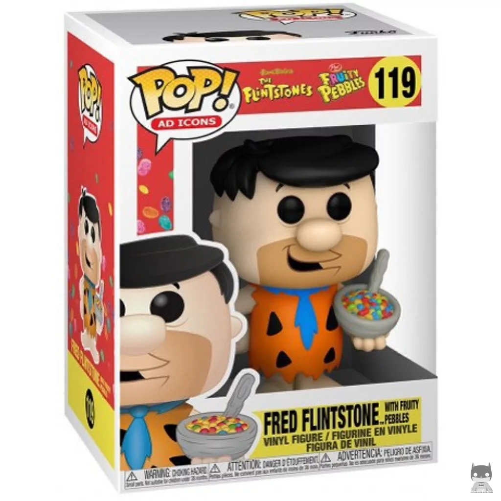 Figurine Funko POP Fred Pierrafeu avec des Fruity Pebbles avec boîte