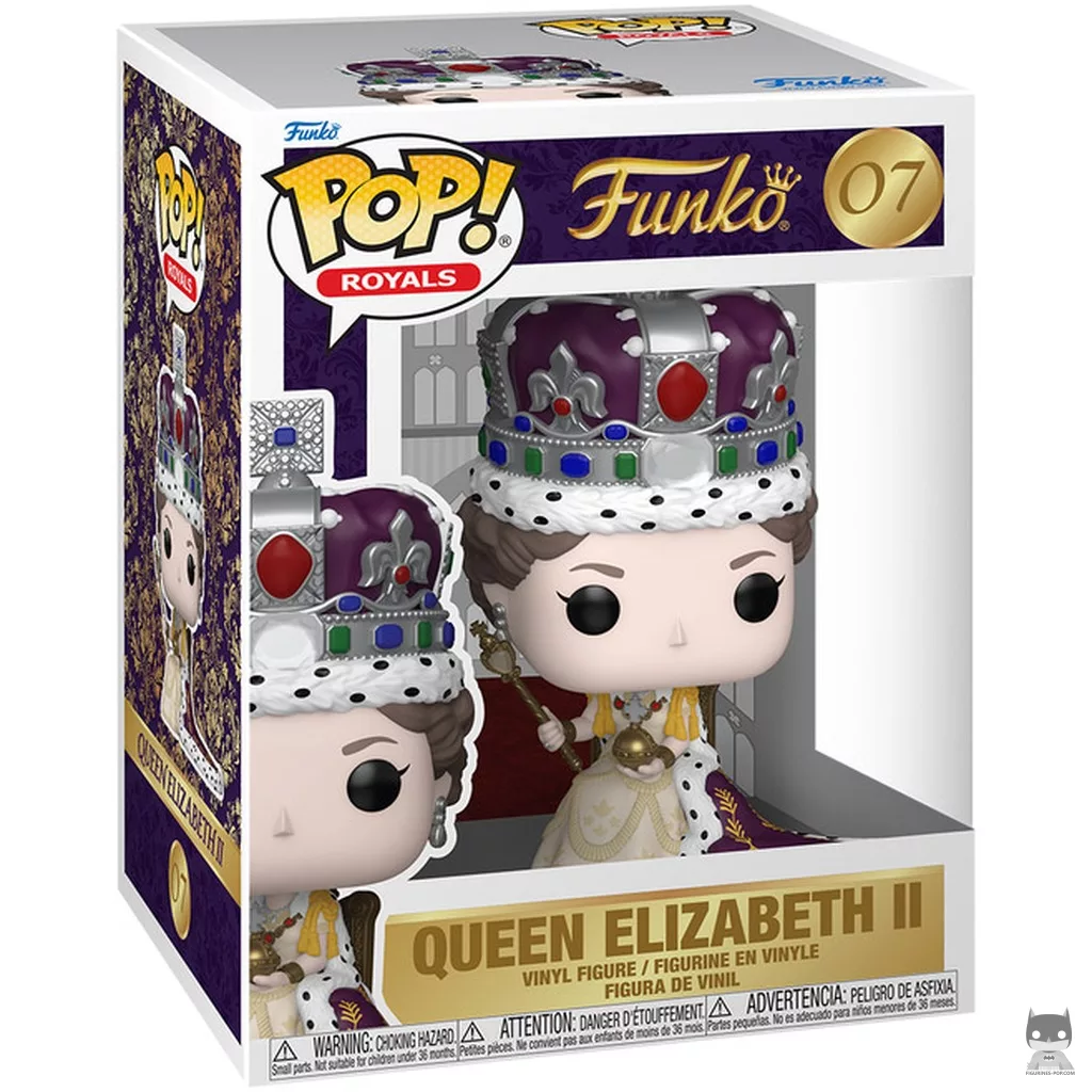 Figurine Funko POP Reine Elizabeth II (Couronnement) avec boîte