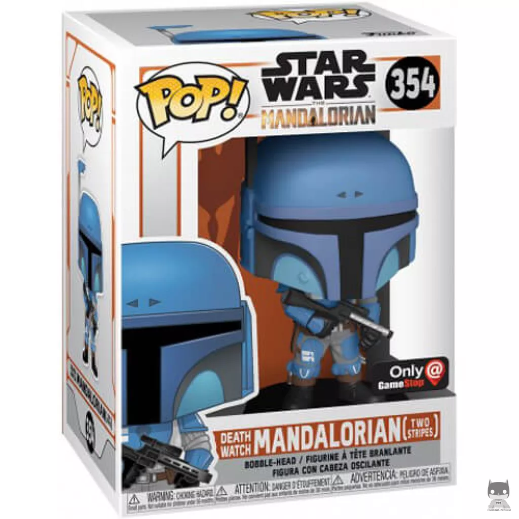 Figurine Funko POP Le Mandalorien Death Watch (Two Stripes) avec boîte