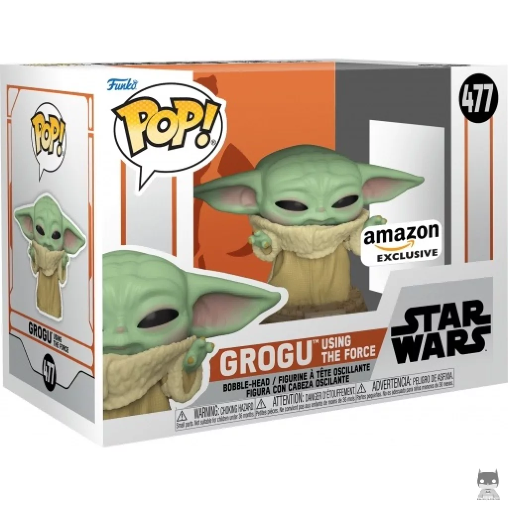 Figurine Funko POP Grogu utilisant la Force avec boîte