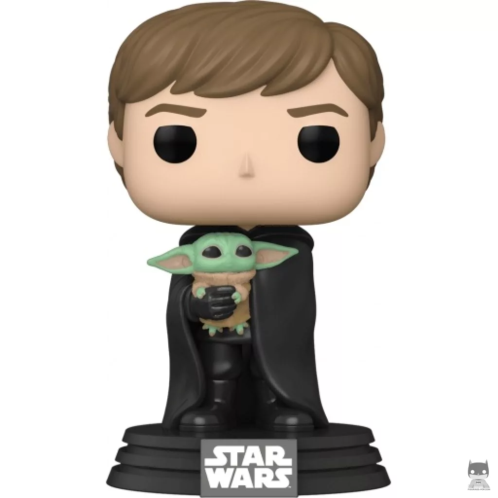 Figurine Funko POP Luke Skywalker avec Grogu (Le Mandalorien (Star Wars))