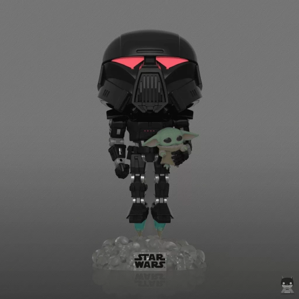 Figurine Funko POP Dark Trooper avec Grogu (Le Mandalorien (Star Wars))