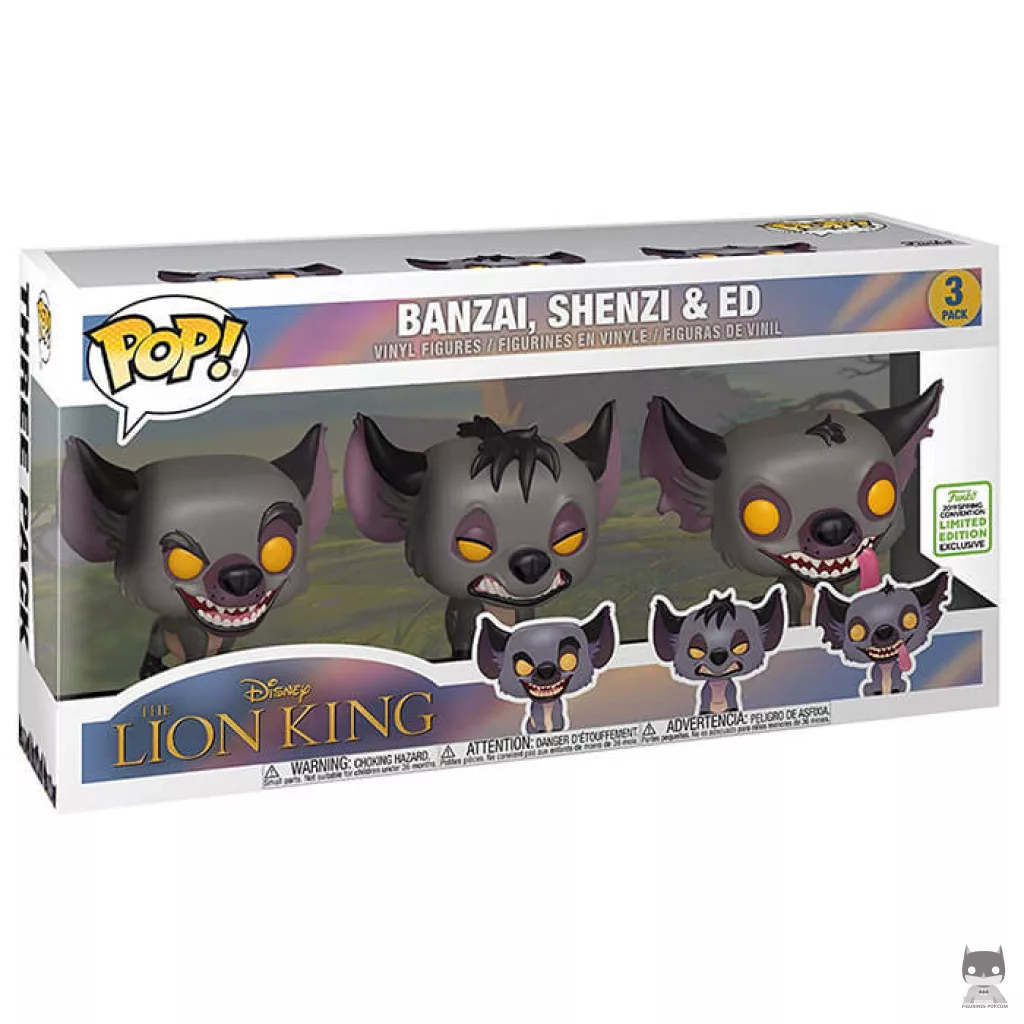 Figurine Funko POP Hyènes Banzai Shenzi & Ed avec boîte