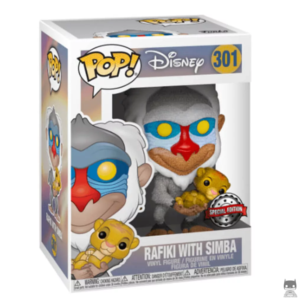 Figurine Funko POP Rafiki avec Simba (Glitter) avec boîte