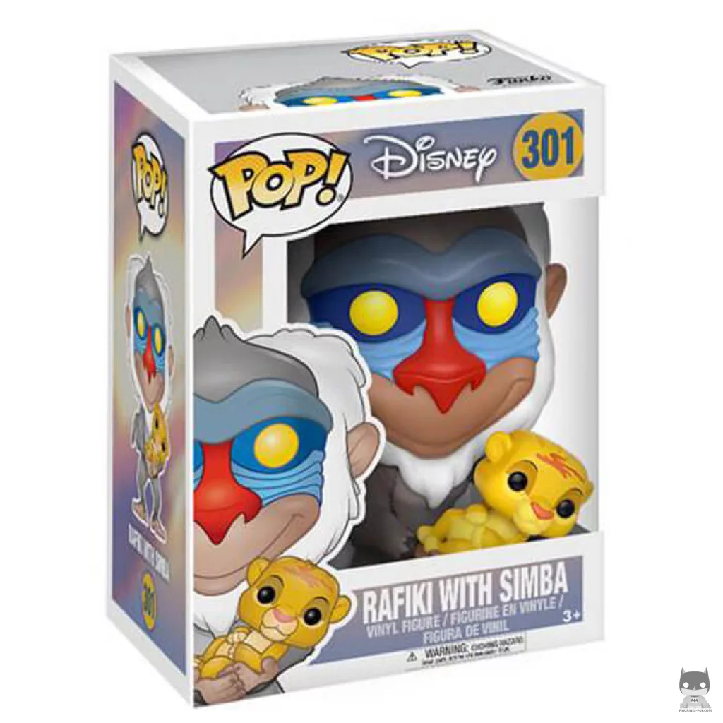 Figurine Funko POP Rafiki tenant Simba bébé avec boîte