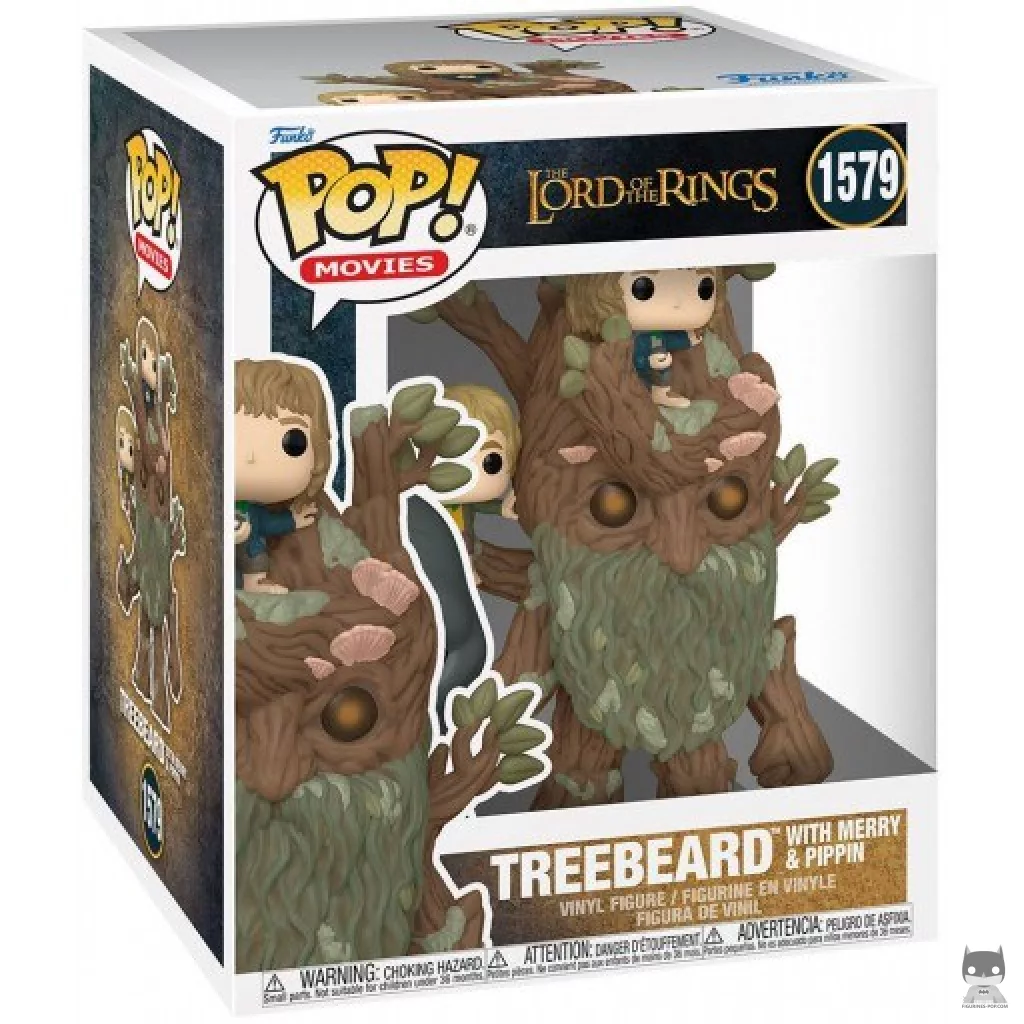 Figurine Funko POP Sylvebarbe avec Merry et Pippin (SuperSized) avec boîte