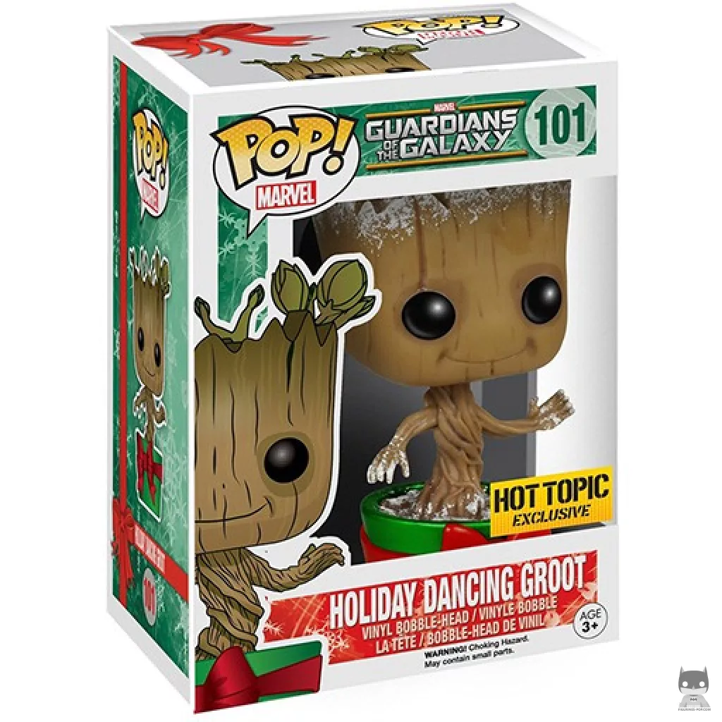 Figurine Funko POP Groot (Noël) (Metallic) avec boîte