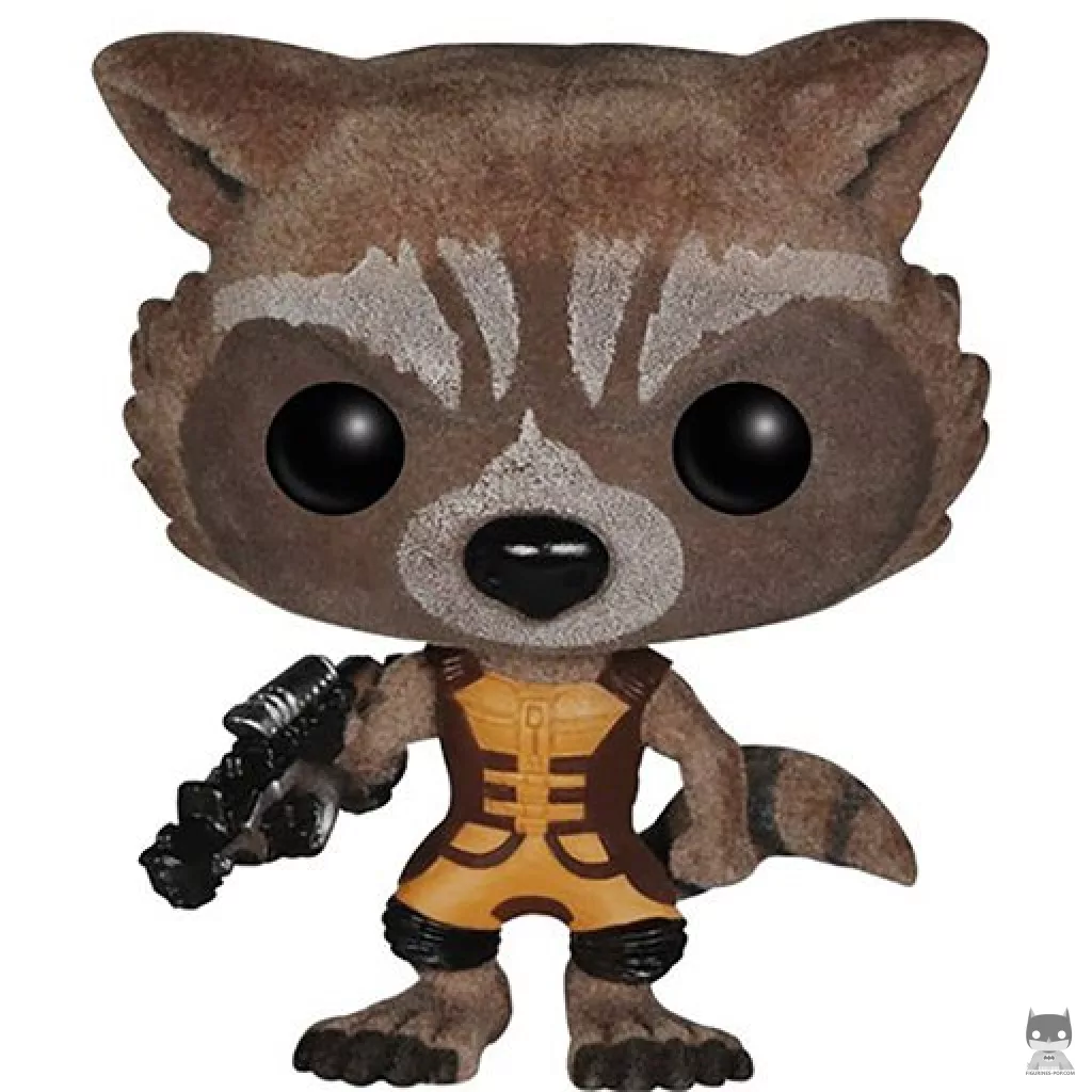Figurine Funko POP Rocket Raccoon (Flocked) (Les Gardiens de la Galaxie)