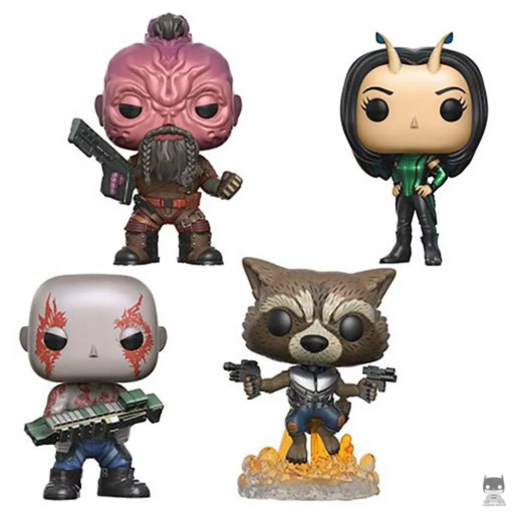 Figurine Funko POP Drax, Rocket, Taserface & Mantis (Les Gardiens de la Galaxie vol.2)