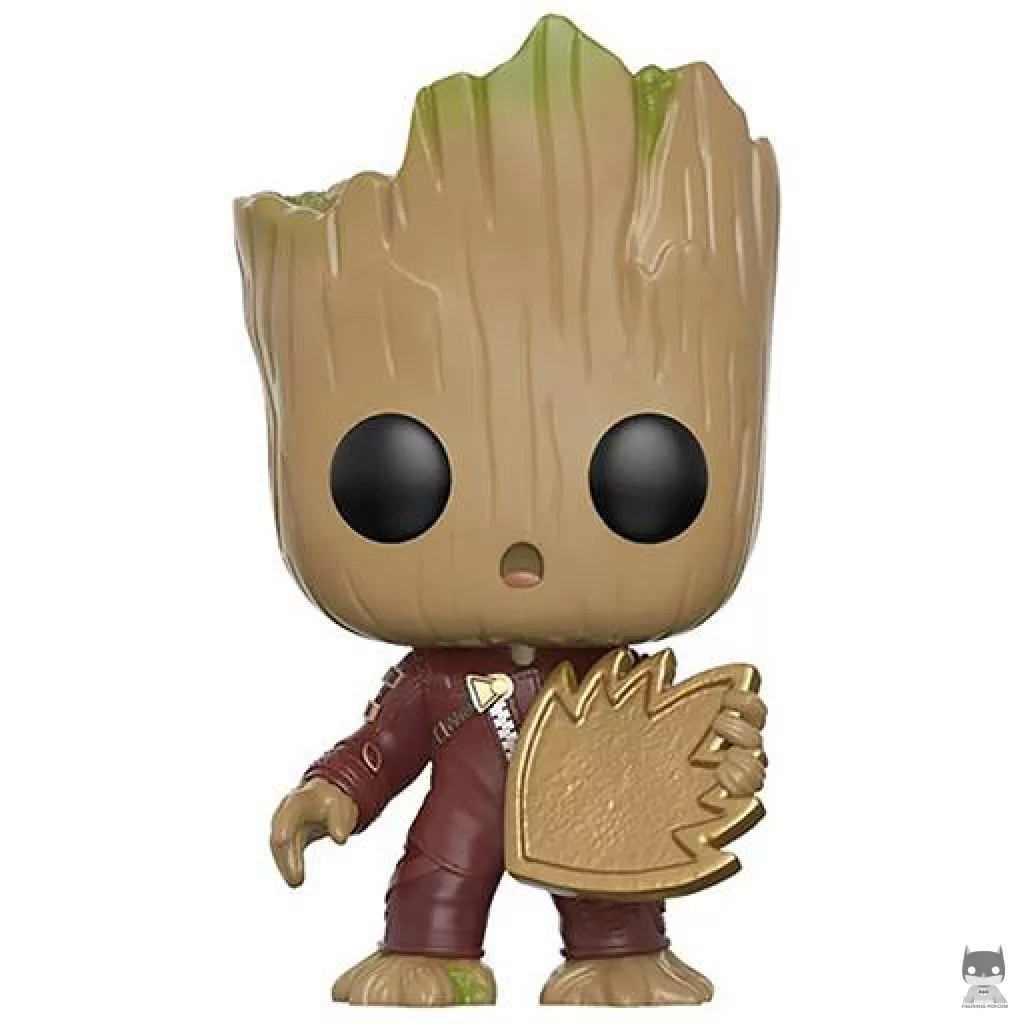 Figurine Funko POP Groot (avec une pièce) (Les Gardiens de la Galaxie vol.2)