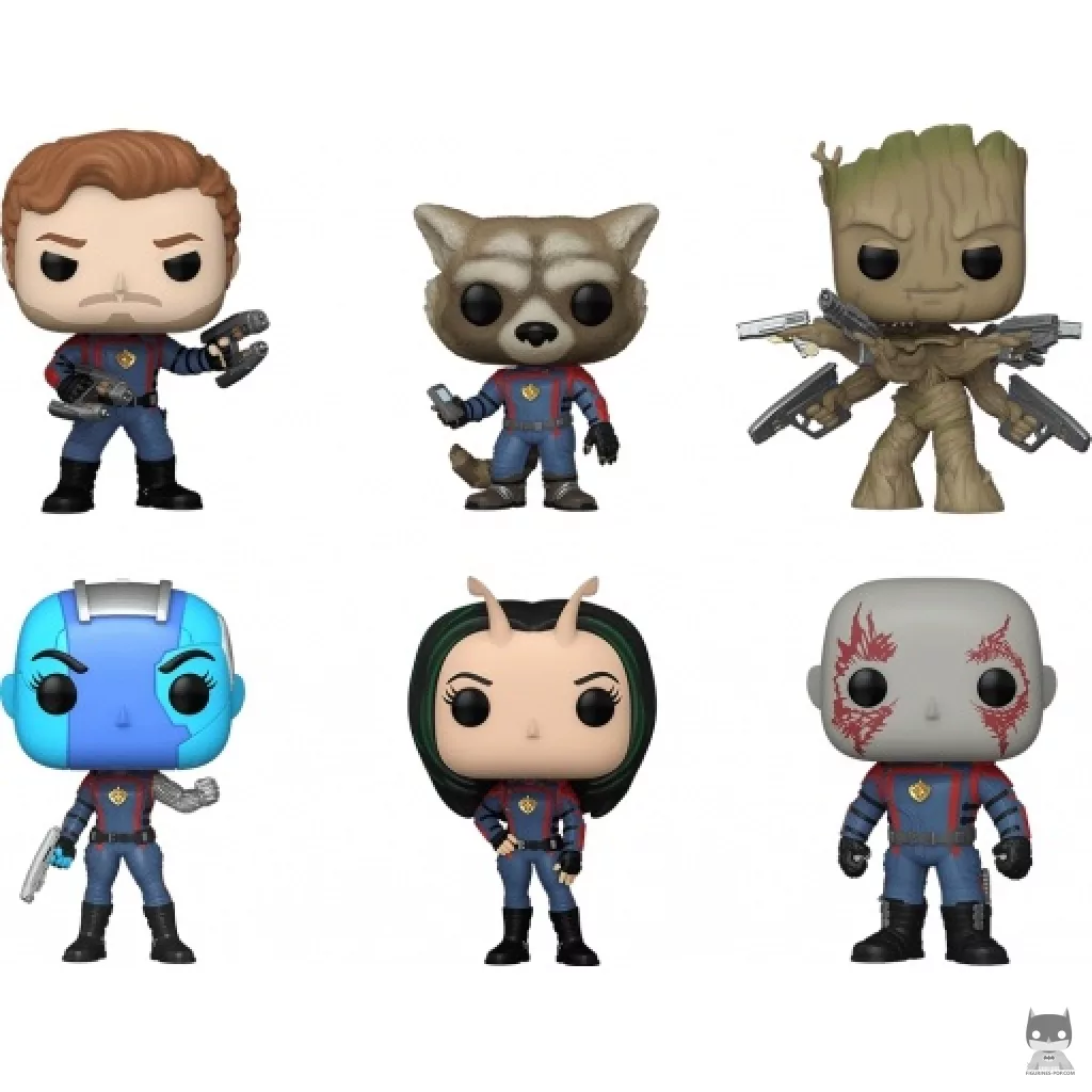 Figurine Funko POP Star-Lord, Rocket, Groot, Nebula, Mantis & Drax (Les Gardiens de la Galaxie vol.3)