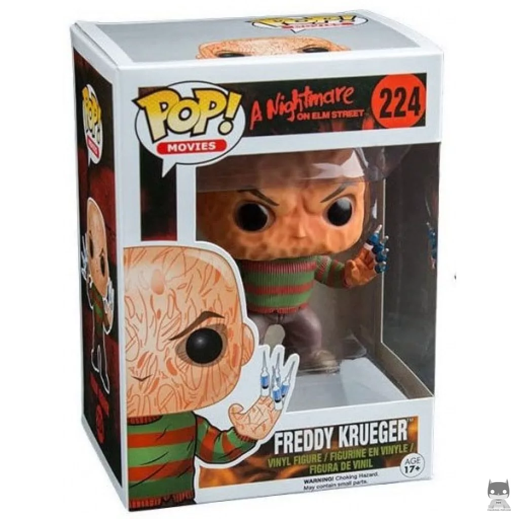 Figurine Funko POP Freddy Krueger sans chapeau avec boîte