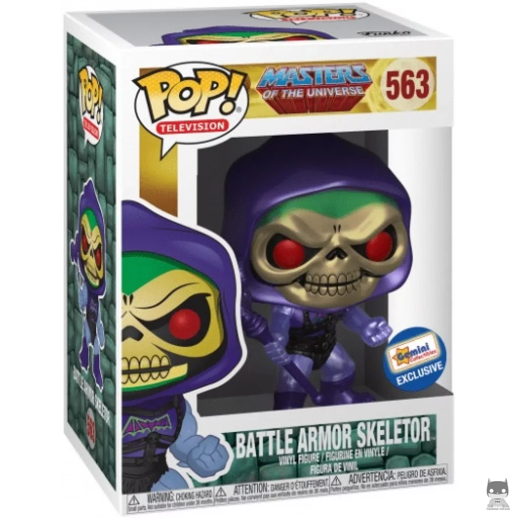 Figurine Funko POP Skeletor avec Armure de Combat (Metallic) avec boîte