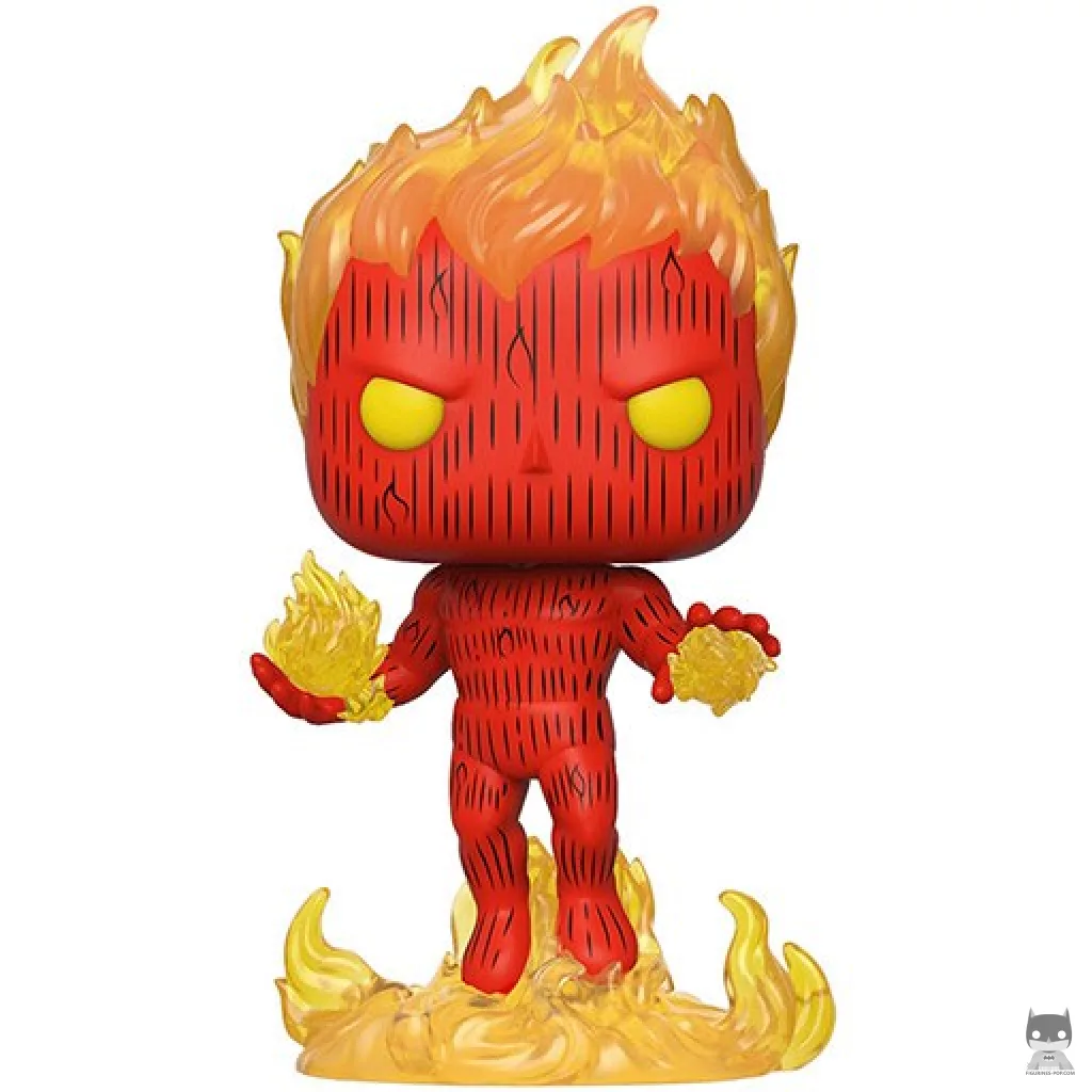 Figurine Funko POP Torche Humaine (Translucent) (Les Quatre Fantastiques)