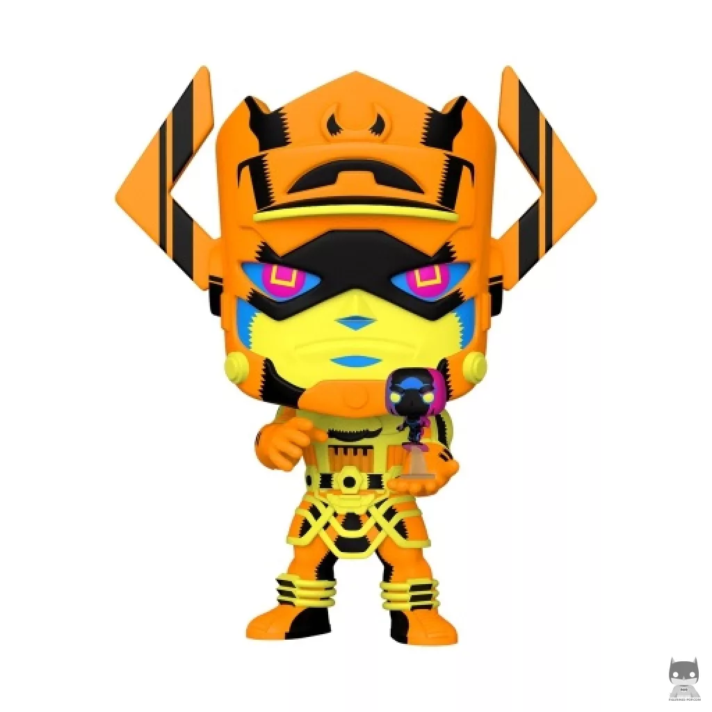 Figurine Funko POP Galactus avec Surfer d'Argent (Blacklight) (Chase) (Supersized) (Les Quatre Fantastiques)