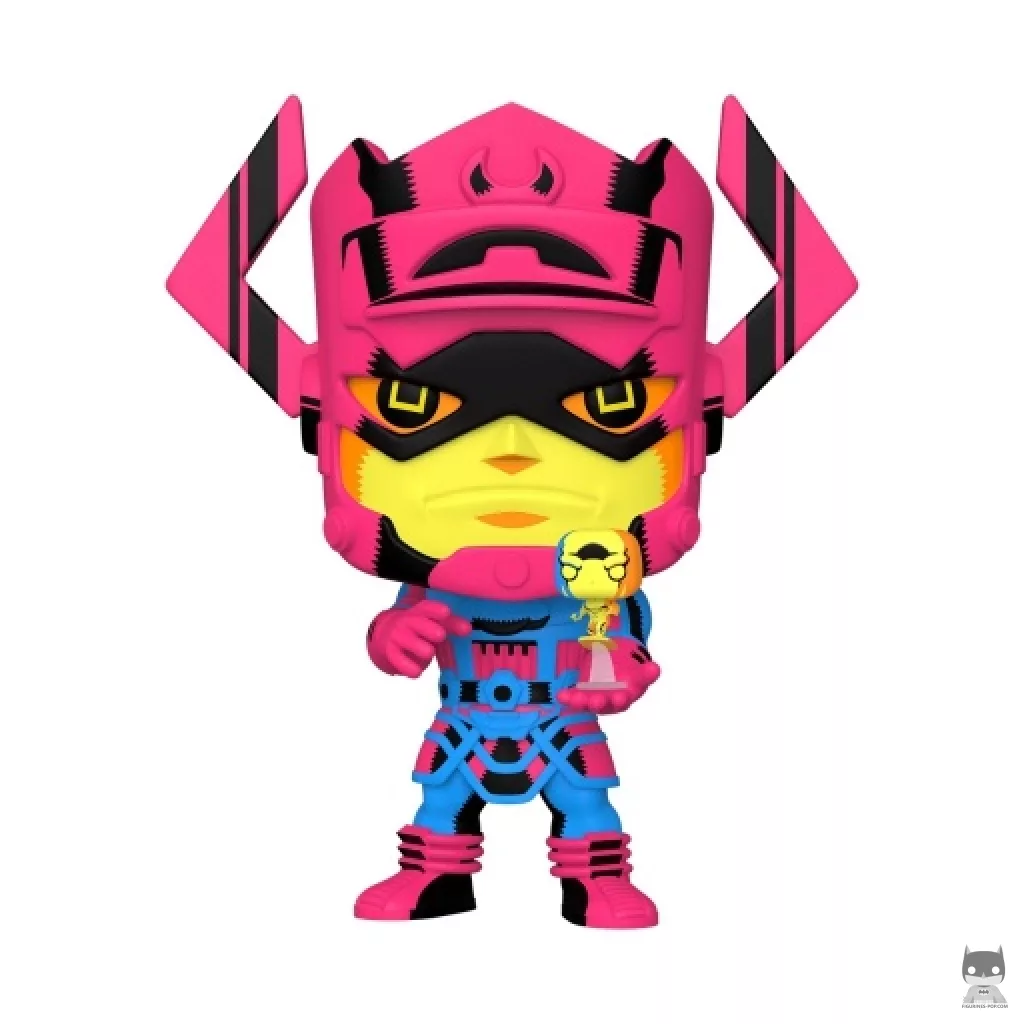 Figurine Funko POP Galactus avec Surfer d'Argent (Blacklight) (Supersized) (Les Quatre Fantastiques)