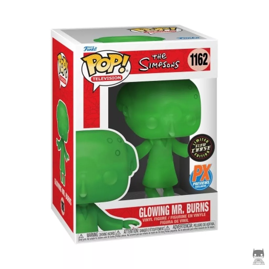 Figurine Funko POP Mr. Burns Fluorescent (Chase) avec boîte
