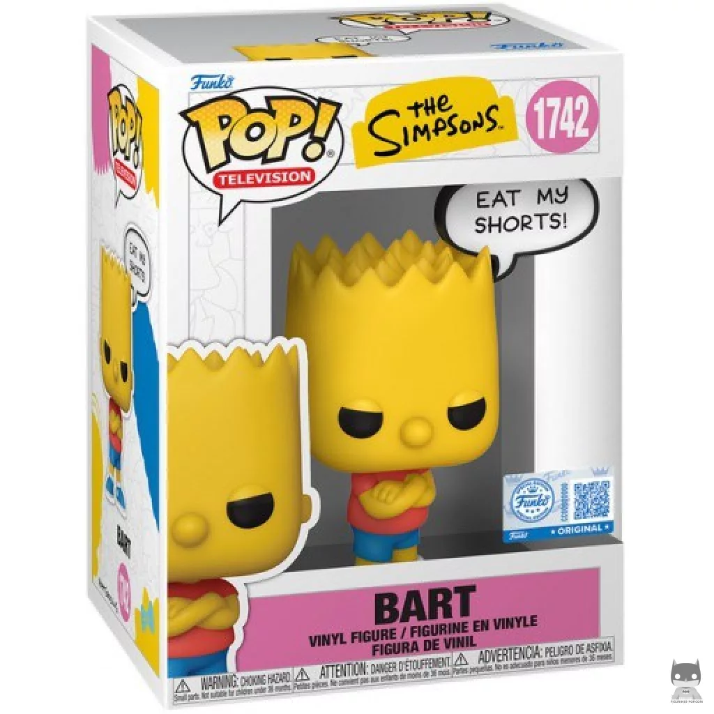 Figurine Funko POP Bart (Eat My Shorts) avec boîte